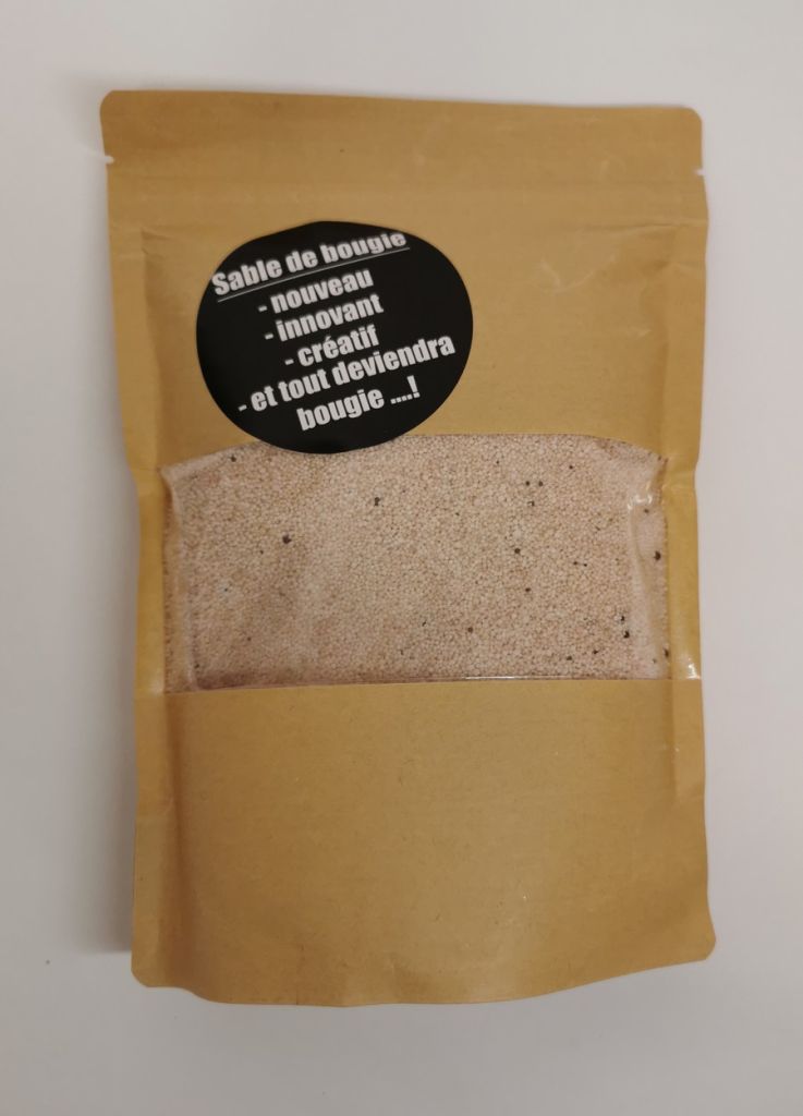 SACHET DE SABLE DE BOUGIE COULEUR SABLE + 2 MECHES 400GRS - Photo N°3