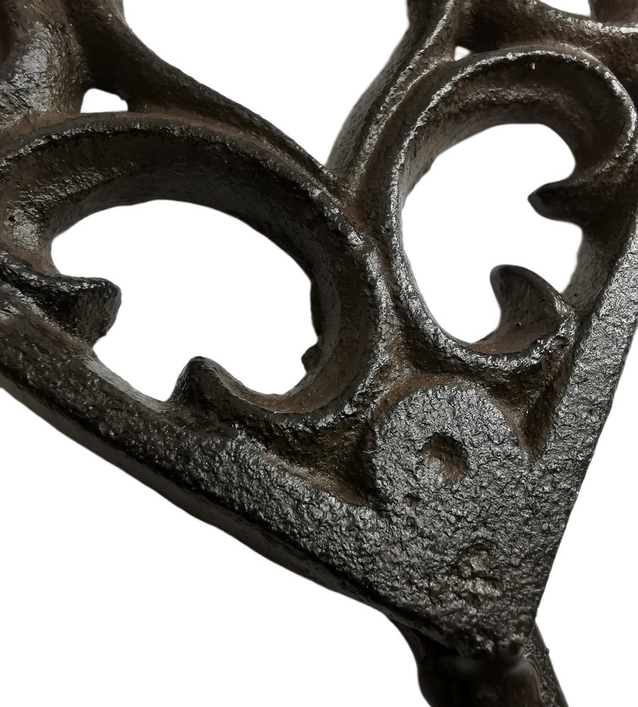 PATERE 1 CROCHET COEUR FONTE MARRON 12 X 6 X 17.5 CM - Photo N°2