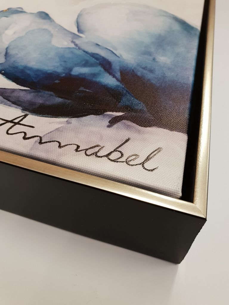 TOILE FLEURS BLEUE 62.5 X 62.5 X 5.5 CM - Photo N°4