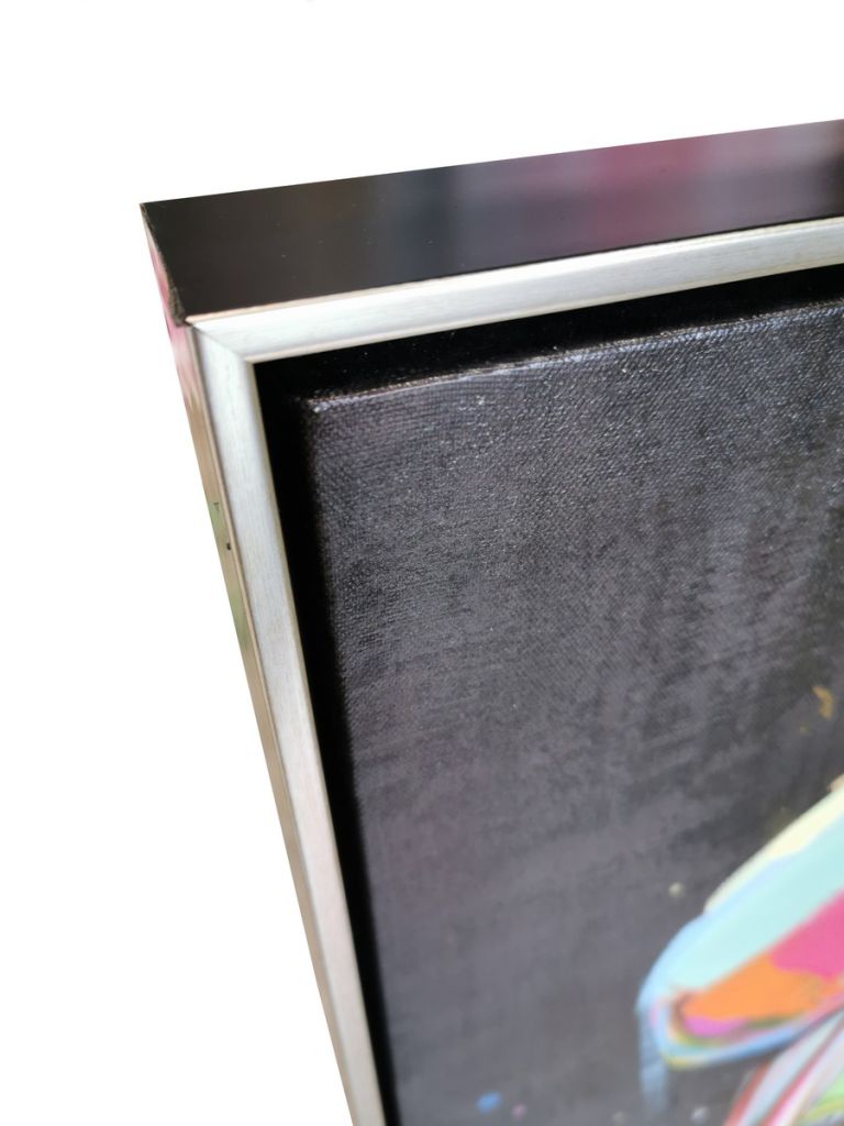 TOILE PRE-ENCADREE VISAGE DE FEMME STYLE PICASSO 62.5 X 82.5 X 5.5 CM - Photo N°3