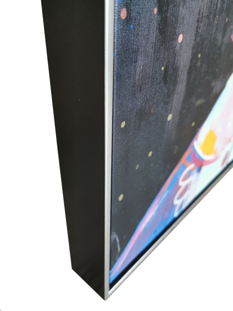 TOILE PRE-ENCADREE VISAGE DE FEMME STYLE PICASSO 62.5 X 82.5 X 5.5 CM - Photo N°4