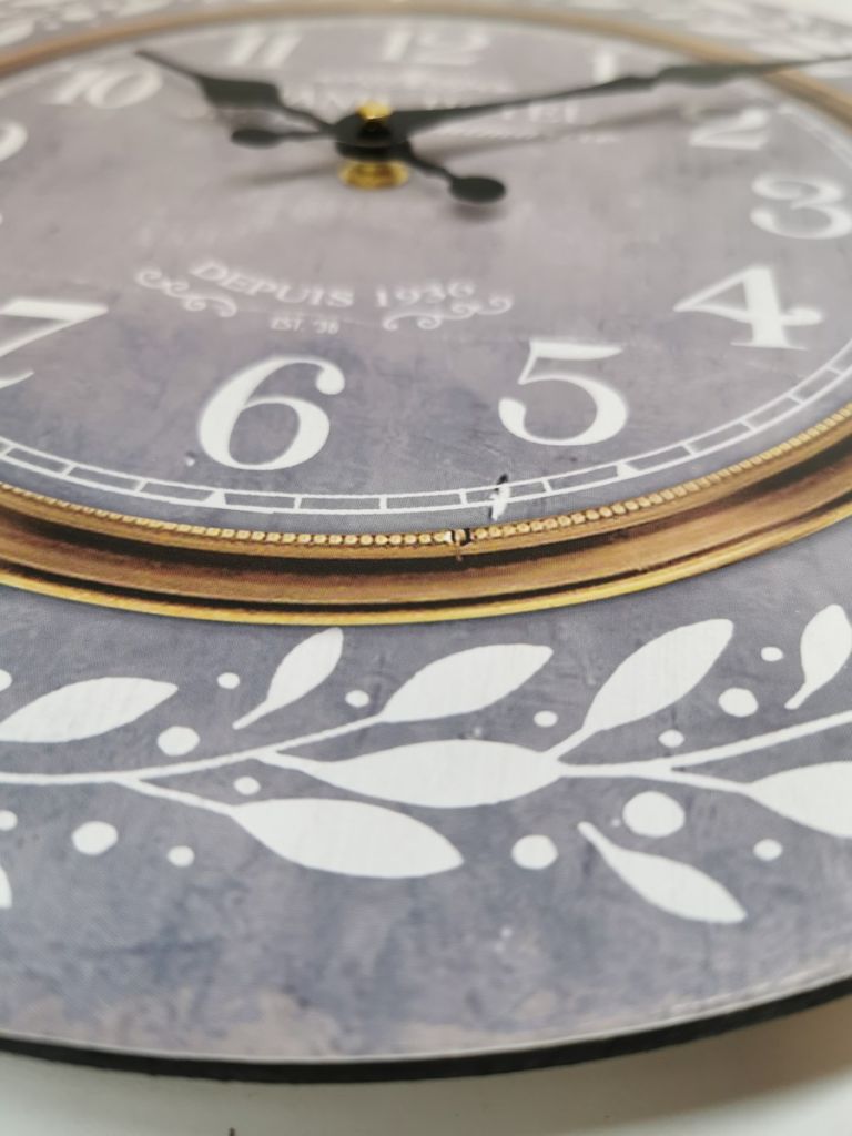 HORLOGE MURALE MDF 34 CM DECO GRAND HOTEL - Photo N°3