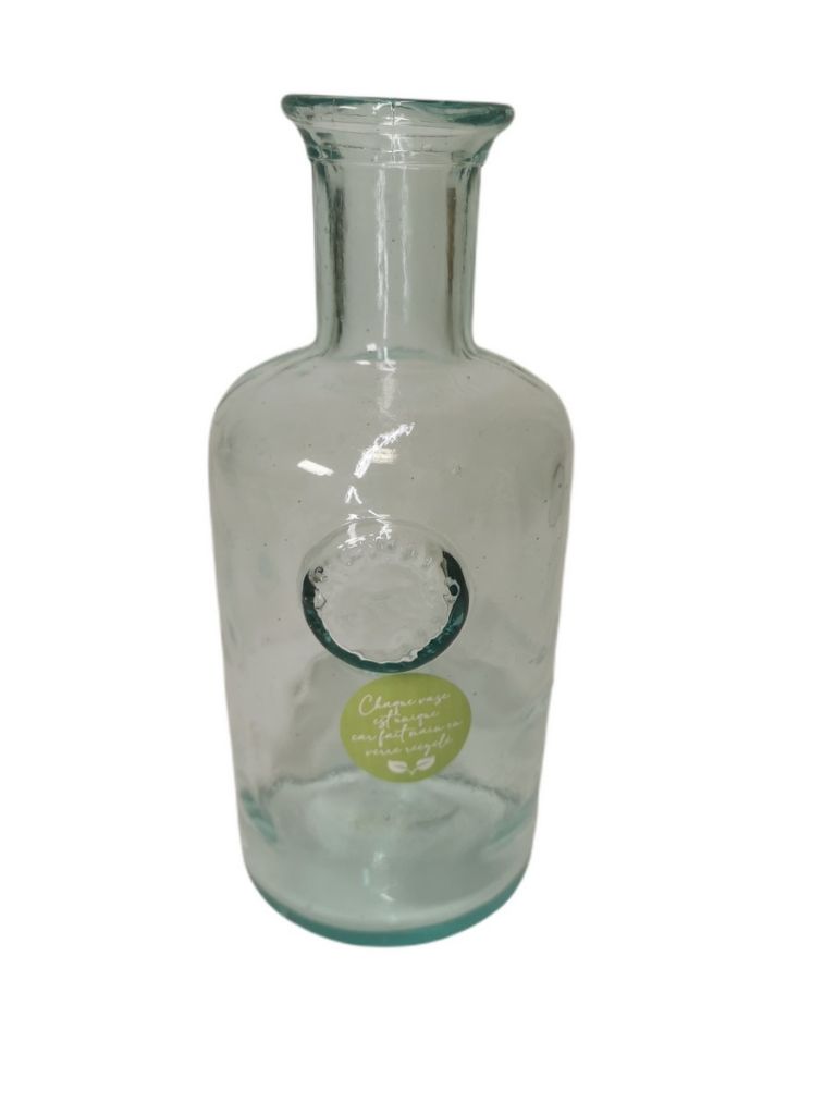 VASE BOUTEILLE VERRE RECYCLE 1.7 LITRES 13 X 27 CM - Photo N°3