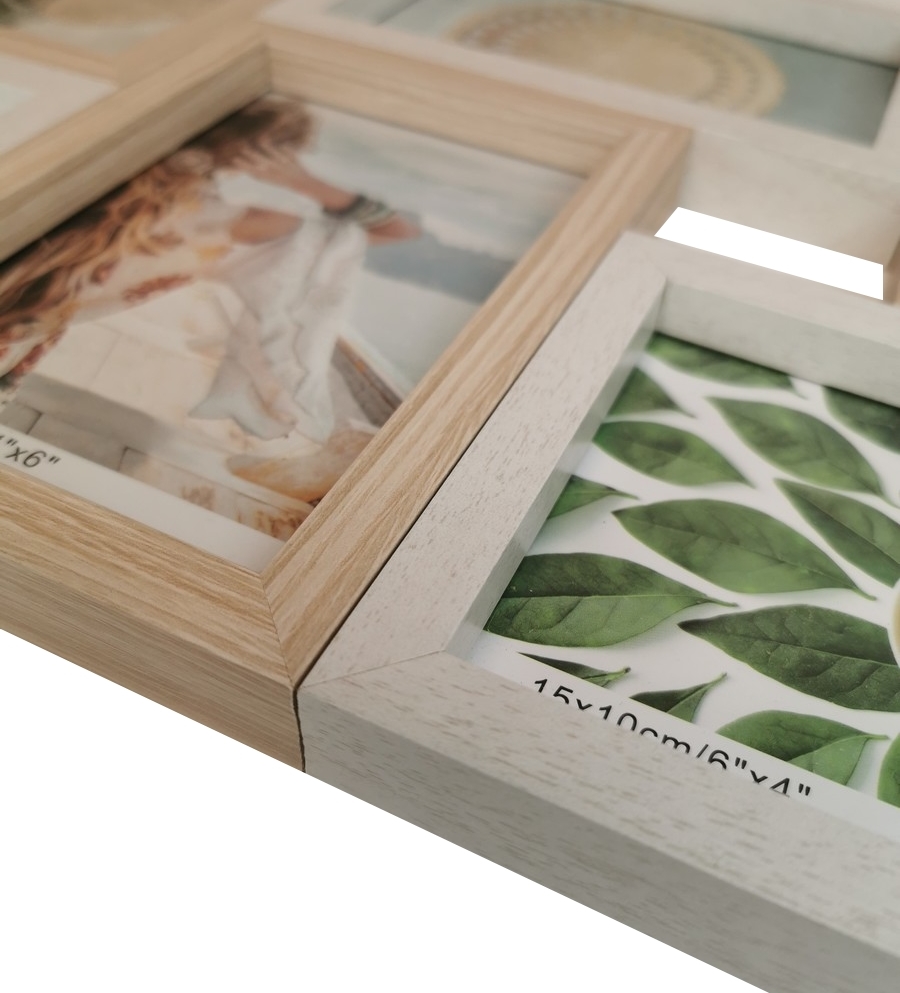 PELE MELE CADRE BOIS ET BLANC 8 PHOTOS 10 X 15 CM - Photo N°3