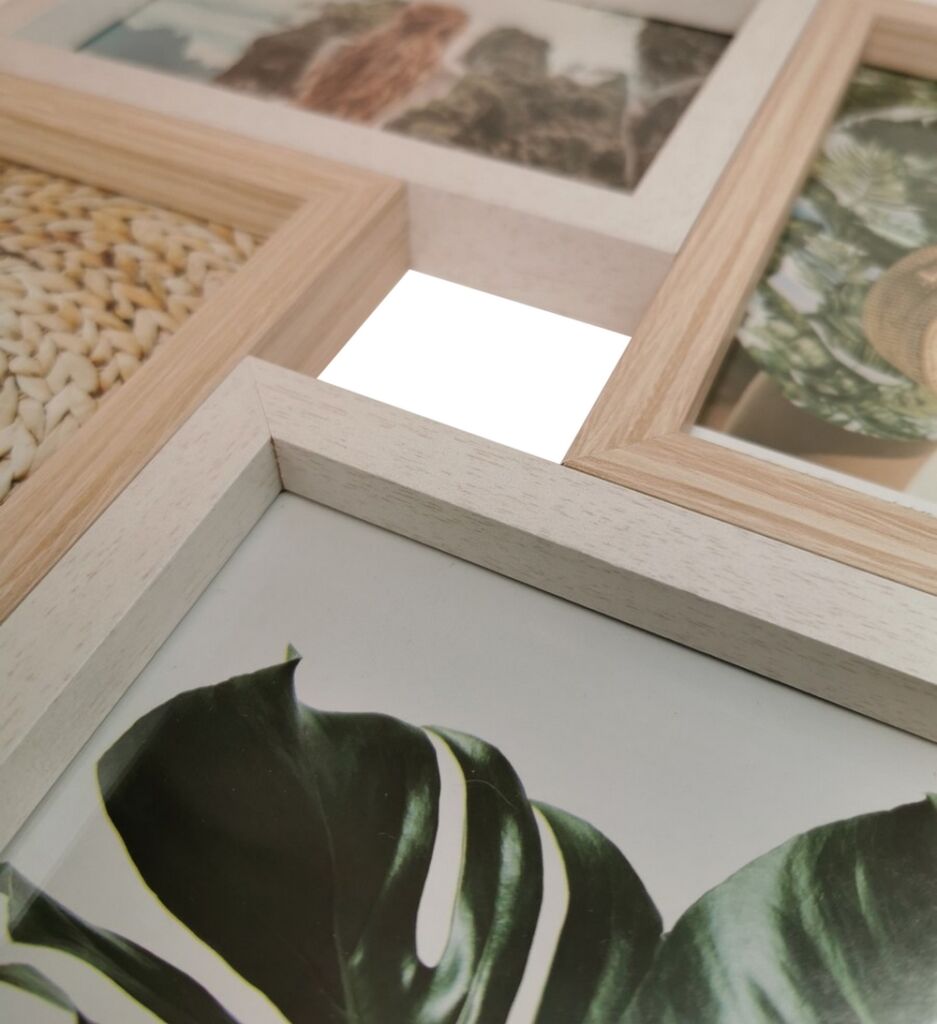 PELE MELE CADRE BOIS ET BLANC 8 PHOTOS 10 X 15 CM - Photo N°2