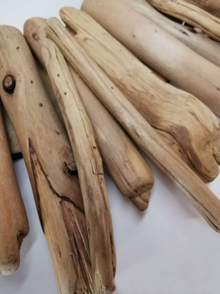 MIROIR ROND EN BOIS FLOTTE RUSTIQUE 60 X 6 CM - Photo N°2