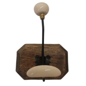 PATERE QUALITE 1 TETE BOIS CIRE ET CERAMIQUE