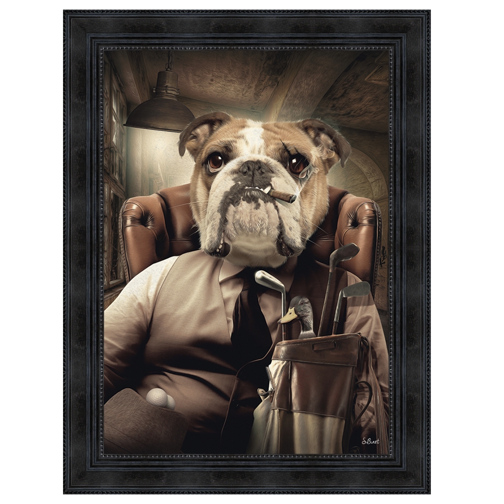 TOILE IMPRESSION S BINET LE POKER SINGE ET CHIEN 75 X 152 x 3 CM - Photo N°8