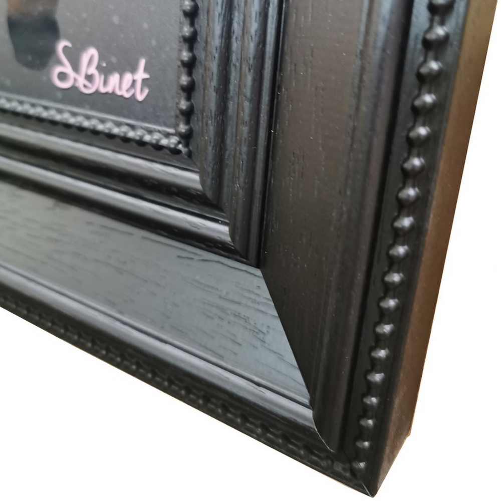 TOILE IMPRESSION S BINET BULLDOG GIRLY ENCADREMENT NOIR 63 X 83 CM - Photo N°4