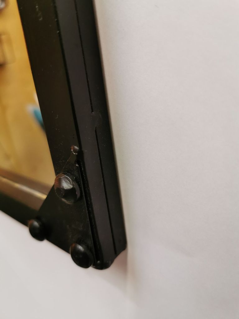 MIROIR INDUSTRIEL 3 VANTAUX EN METAL NOIR 100 X 2 X 90CM - Photo N°2