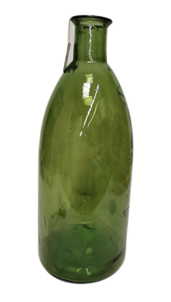 VASE HAUT DECO VERRE RECYCLE COULEUR VERT OLIVE  18 L DIAM 25.5 X 61 CM - Photo N°3
