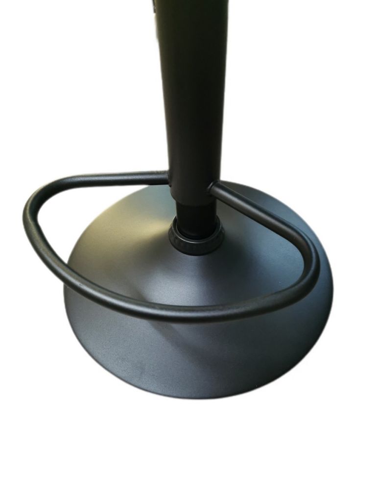 CHAISE DE BAR YEIMY PU COULEUR  NOIR REGLABLE  HAUTEUR 43  X 43  X 80/110CM - Photo N°3