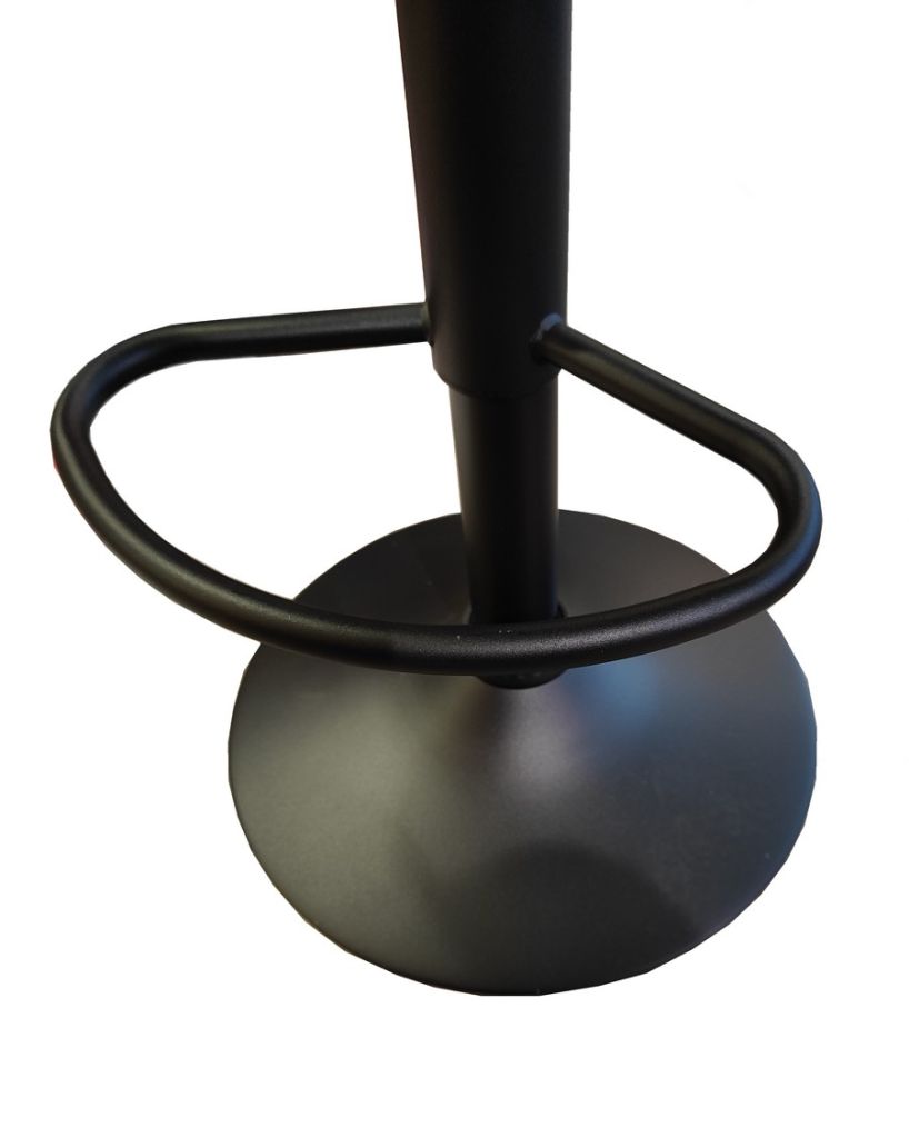 CHAISE DE BAR YEIMY PU COULEUR  NOIR REGLABLE  HAUTEUR 43  X 43  X 80/110CM - Photo N°4