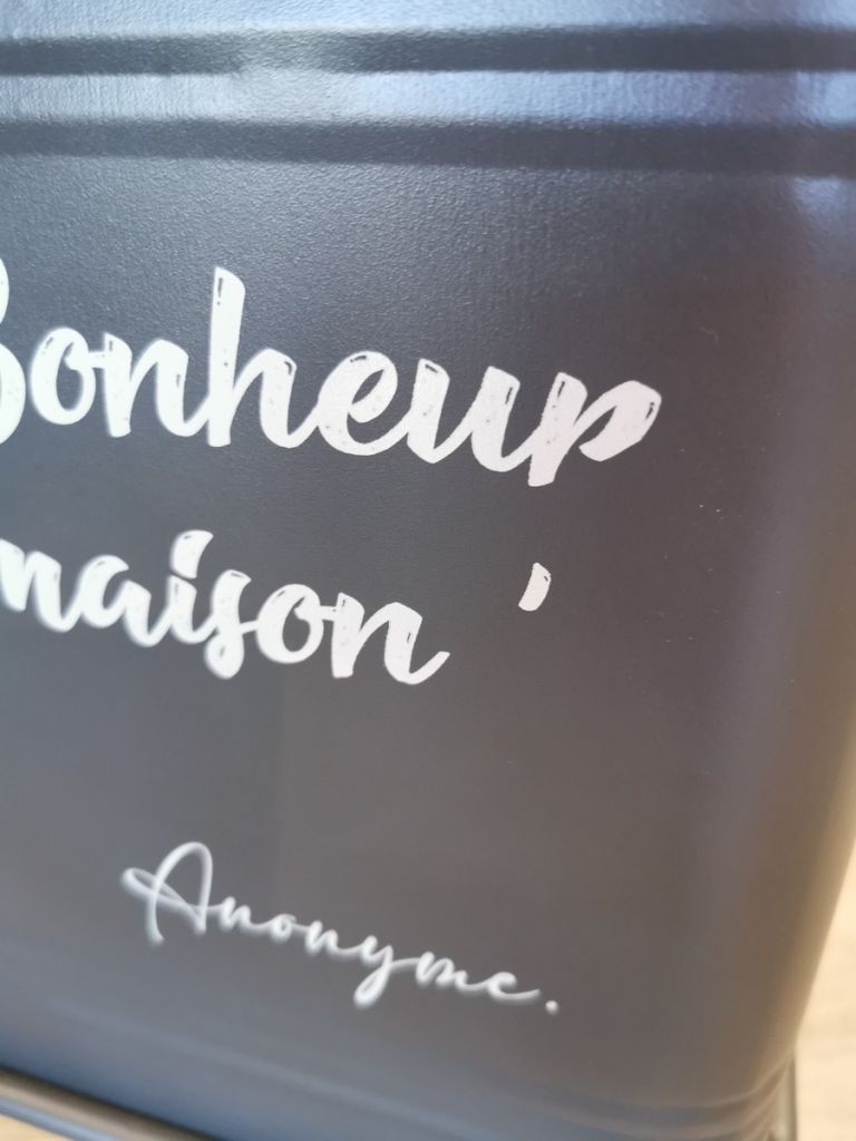 TABLE D'APPOINT ET CAISSE DE RANGEMENT METAL GRIS DECO   34 x 34 x 53.5 cm - Photo N°3