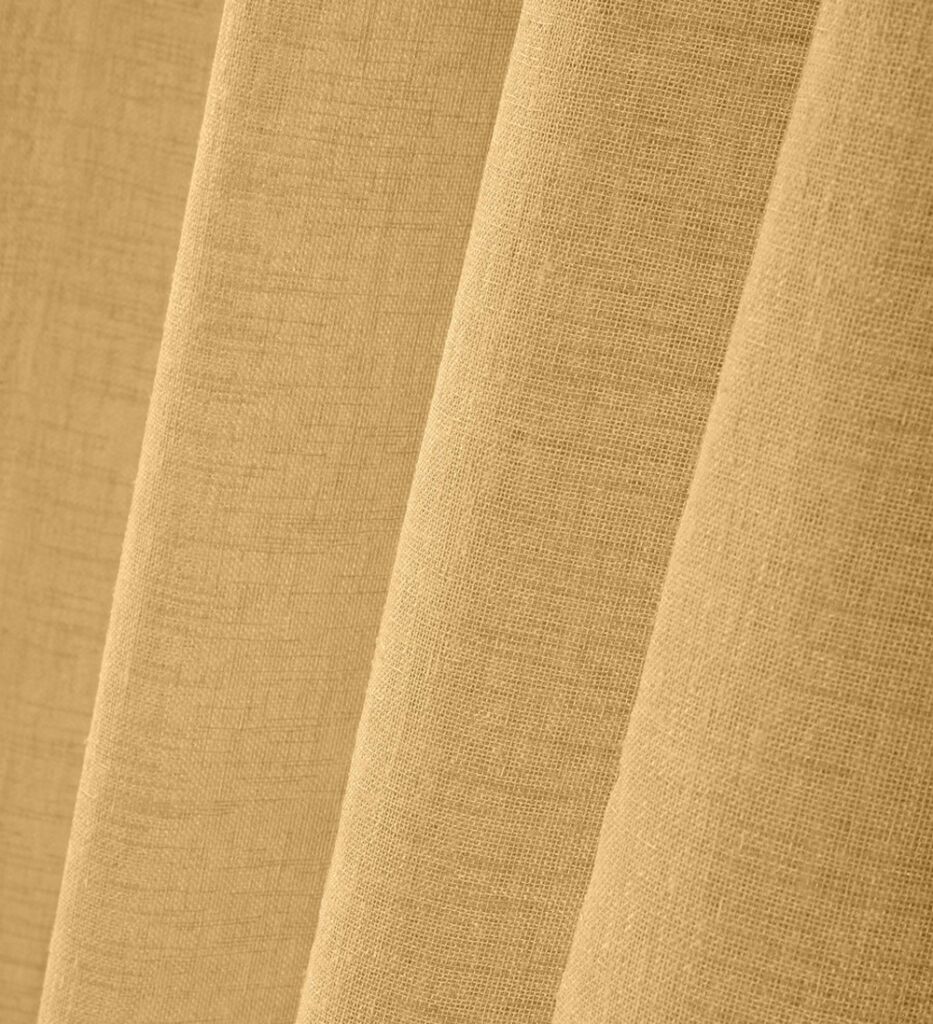 RIDEAU OEILLET PALOMA VOILE EN POLYESTER MOUTARDE 140 X 260 CM - Photo N°2
