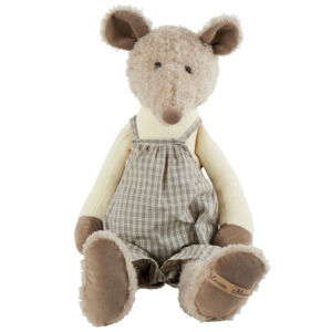 PELUCHE SOURIS GEANTE BEIGE NOMMEE DALE 82 cm