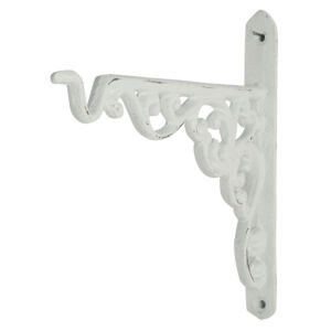 POTENCE MURALE EN FONTE BLANCHE 2 X 18 X 25 CM