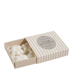 BOITE DE 4 DECORS FONDANTS COEUR NOEUD SENTEUR FLEUR DE COTON