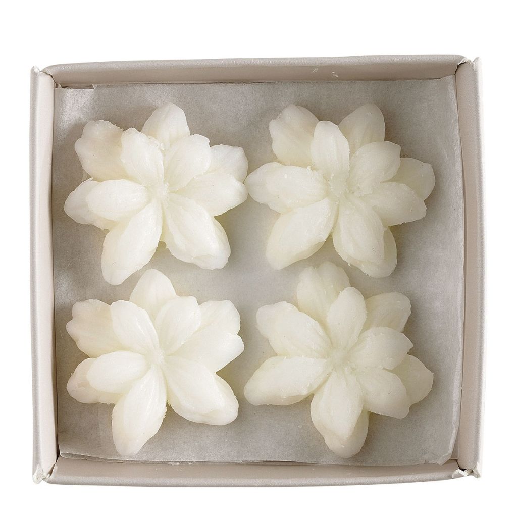 BOITE DE 4 DECORS FONDANTS COEUR NOEUD SENTEUR FLEUR DE COTON - Photo N°4