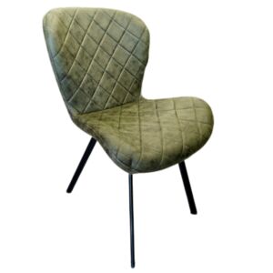 CHAISE DEX MICROFIBRE PIEDS NOIR METAL TISSU MICROFIBRE KAKI 88 X 54 X 61 CM