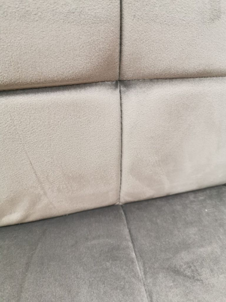 CHAISE VELOURS FRANKLIN PIEDS NOIR VELOURS GRIS 46 X 82 X 56 CM - Photo N°2