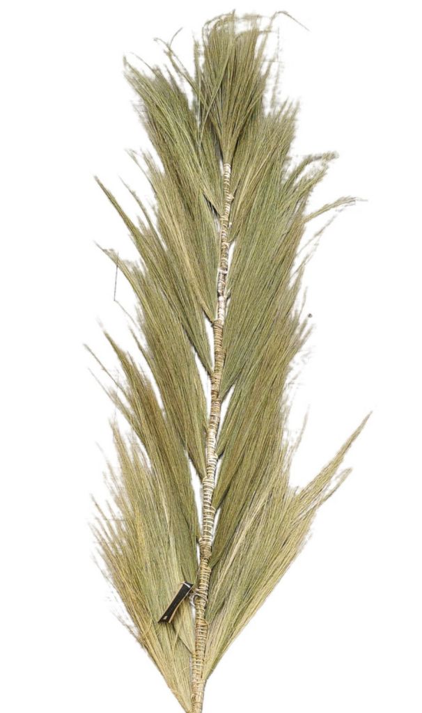 PLUME DECORATIVE SUR TIGE DE BAMBOU FLEUR DE RAYUNG  20 X 200 X 8 CM - Photo N°3