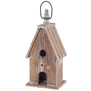 CABANE OISEAUX  EN BOIS 2 ENTREE 15 X 33.5 X 12 CM