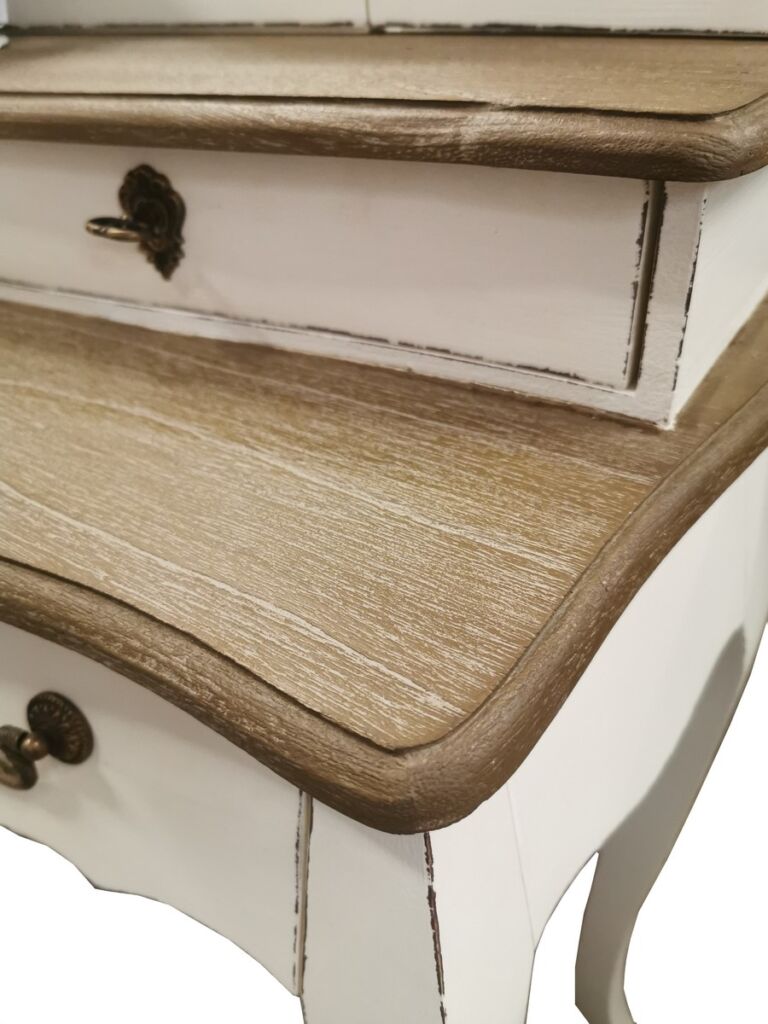 COIFFEUSE 3 TIROIRS PAULINE BLANCHE 90 X 35 135 CM - Photo N°6