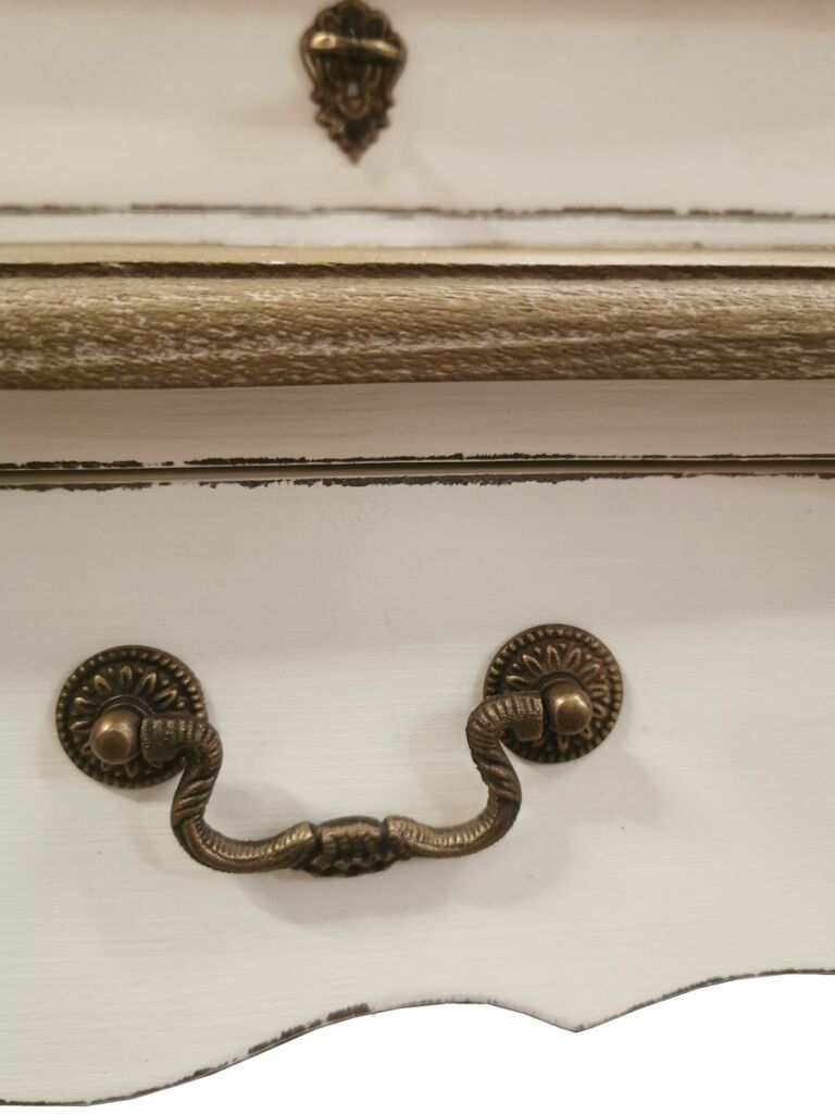 COIFFEUSE 3 TIROIRS PAULINE BLANCHE 90 X 35 135 CM - Photo N°8