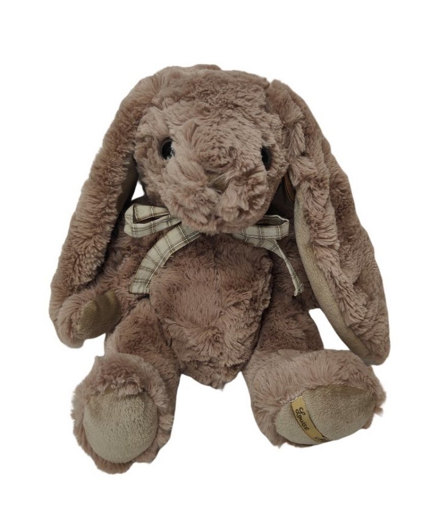 LAPIN ASSIS MAYLIS MARRON 40 CM AVEC NOEUD - Photo N°1