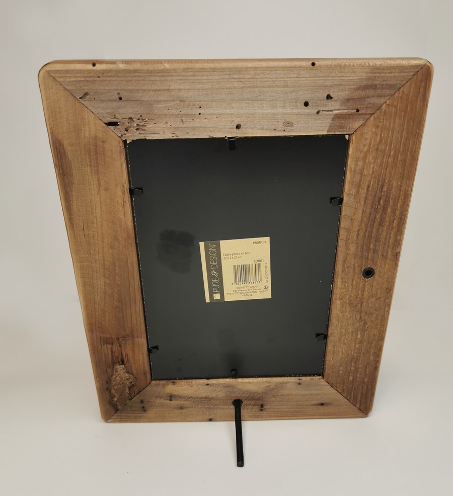 CADRE PHOTO EN PIN BROSSE 21.5 x 26.5 x 2 cm - Photo N°3
