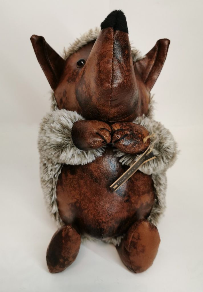 BLOQUE PORTE TAUPE BEIGE ET ASPECT VIEUX CUIR  17 X 30 X 20 CM - Photo N°2