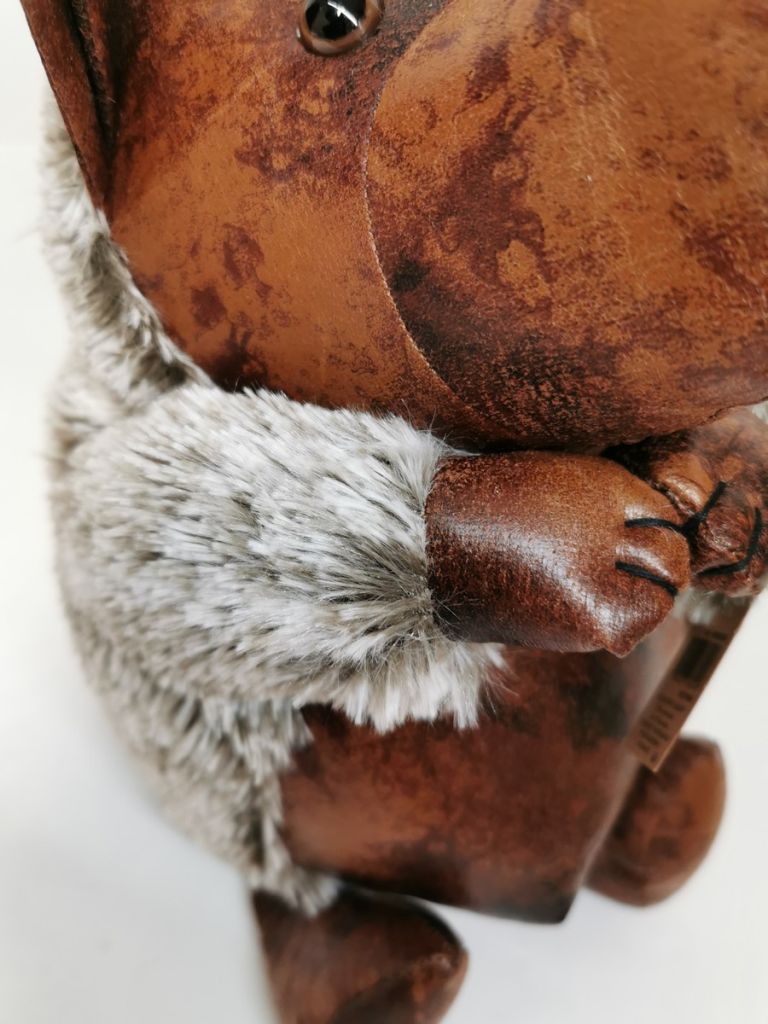 BLOQUE PORTE TAUPE BEIGE ET ASPECT VIEUX CUIR  17 X 30 X 20 CM - Photo N°3