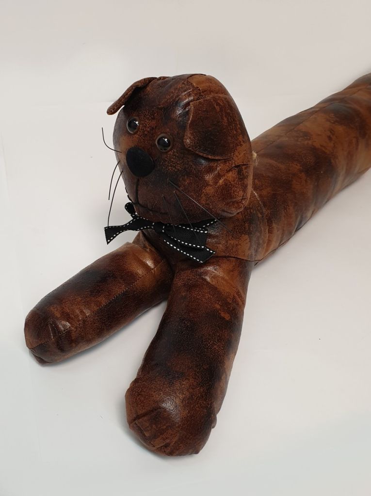 BOUDIN DE PORTE CHAT SIMILI CUIR 21 X 10 X 84 CM - Photo N°4