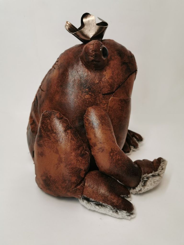BLOQUE PORTE GRENOUILLE  FACON VIEUX CUIR 28 X 31 X 26 CM - Photo N°4
