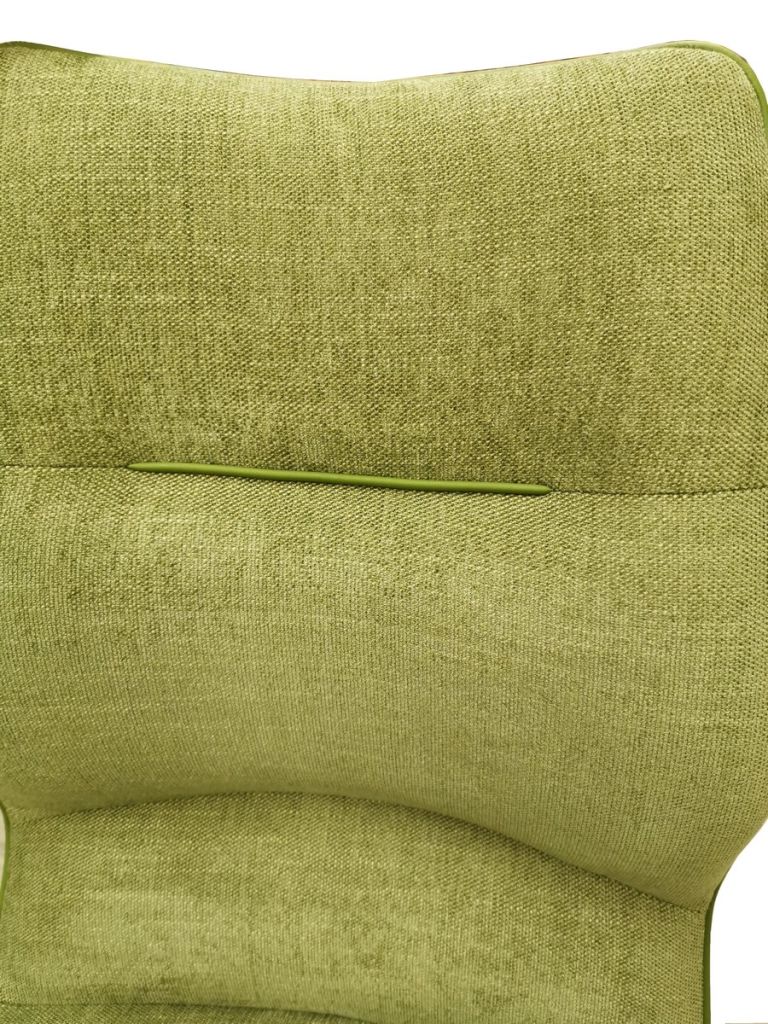 CHAISE WISH PIEDS TUBULAIRE METAL NOIR ASSISE VERTE TISSU ET PU 47X65X91 CM - Photo N°3