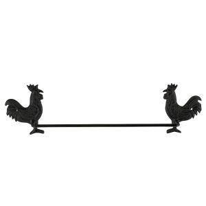 PORTE TORCHONS EN METAL DECOR COQ 50 CM