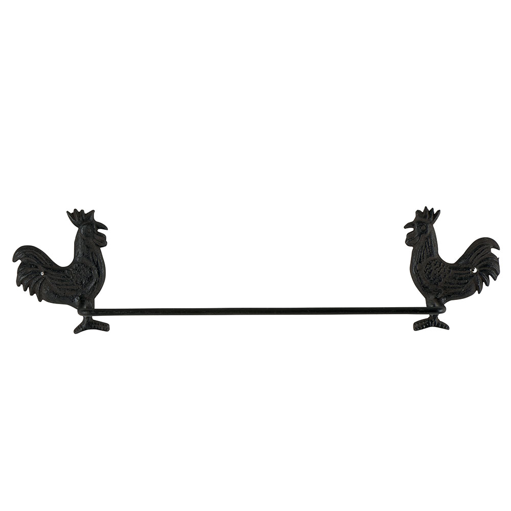 PORTE TORCHONS EN METAL DECOR COQ 50 CM - Photo N°1