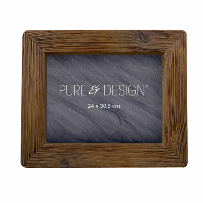 CADRE PHOTO EN PIN BROSSE 40.5 x 34 x 2.5 cm - Photo N°1