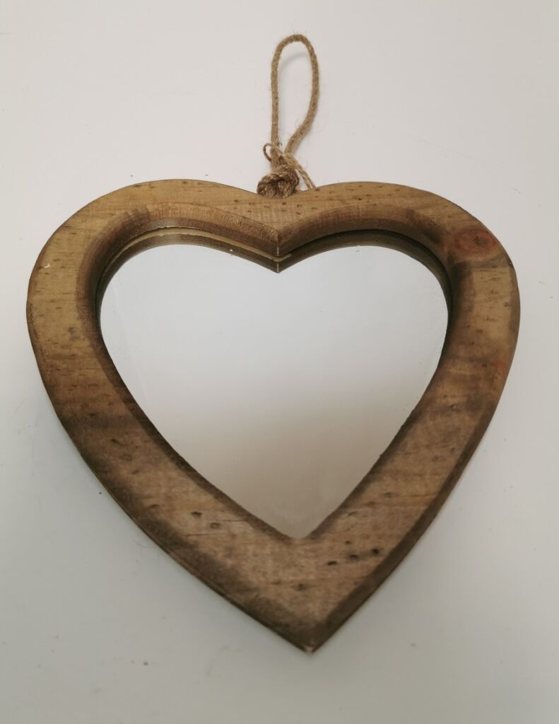 COEUR BOIS ET MIROIR 20 X 20.5 X 1.5 CM - Photo N°2