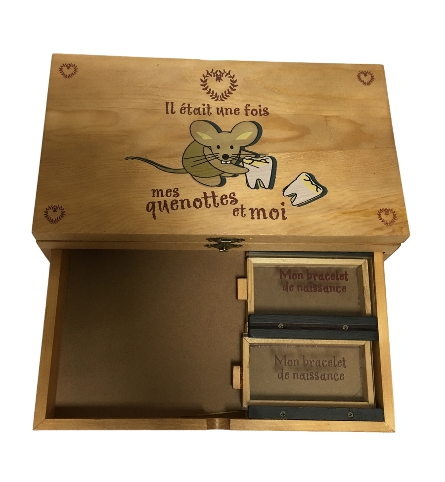 BOITE A DENTS TIROIR ET PORTE PHOTOS 28X16X7.5 - Photo N°2