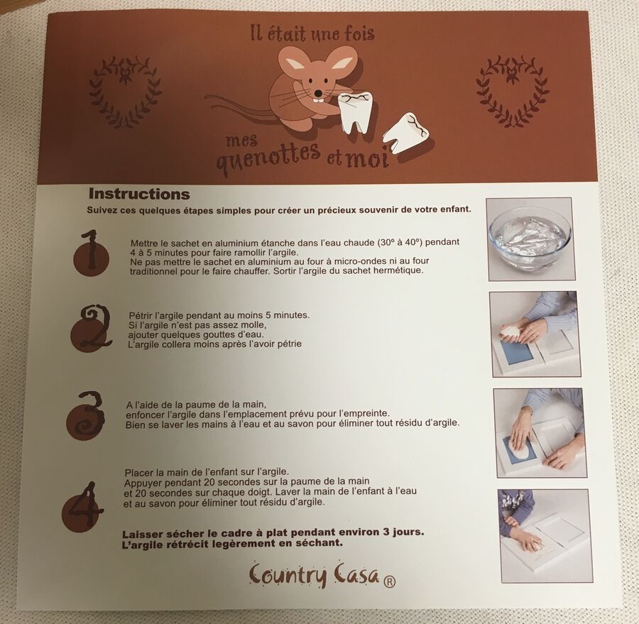 BOITE A DENTS TIROIR ET PORTE PHOTOS 28X16X7.5 - Photo N°3