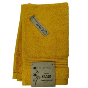 SERVIETTE INVITE 30 X 50 KLARA COTON BIO 600 grs COULEUR MOUTARDE