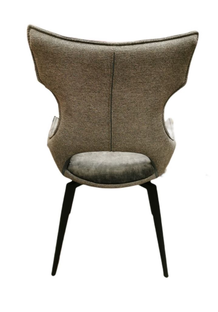 CHAISE CAMILLE  PIEDS TUBULAIRE METAL NOIR VELOURS ANTHRACITE 91 X 56 X 62 CM - Photo N°6