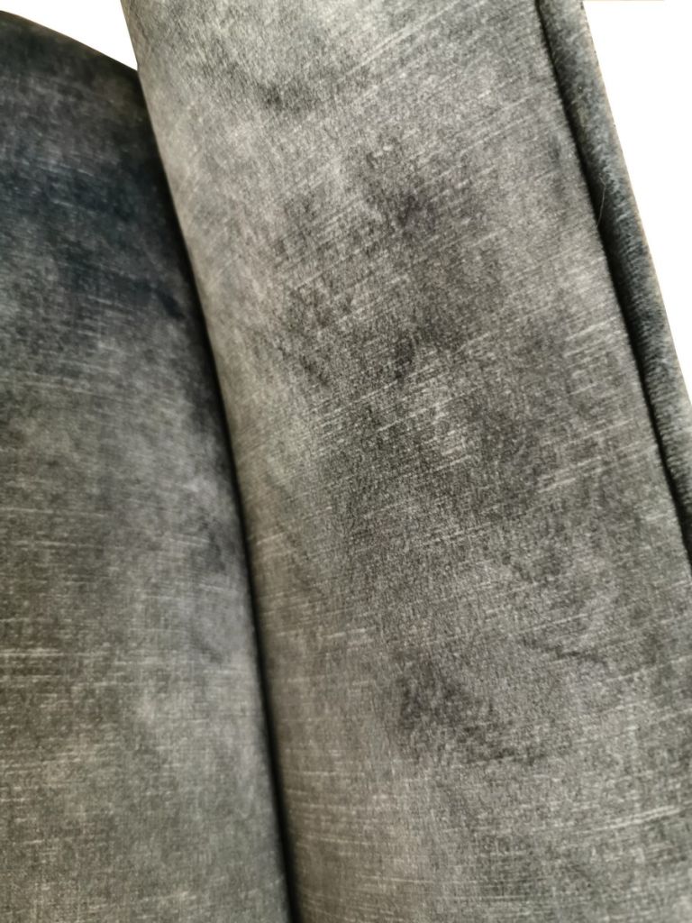 CHAISE CAMILLE  PIEDS TUBULAIRE METAL NOIR VELOURS ANTHRACITE 91 X 56 X 62 CM - Photo N°7