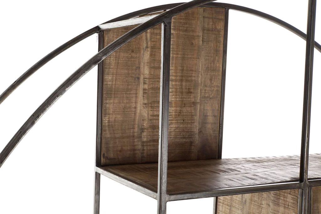 ETAGERE METAL RONDE ET BOIS D'ACACIA 175 X 36 X 183 CM - Photo N°3