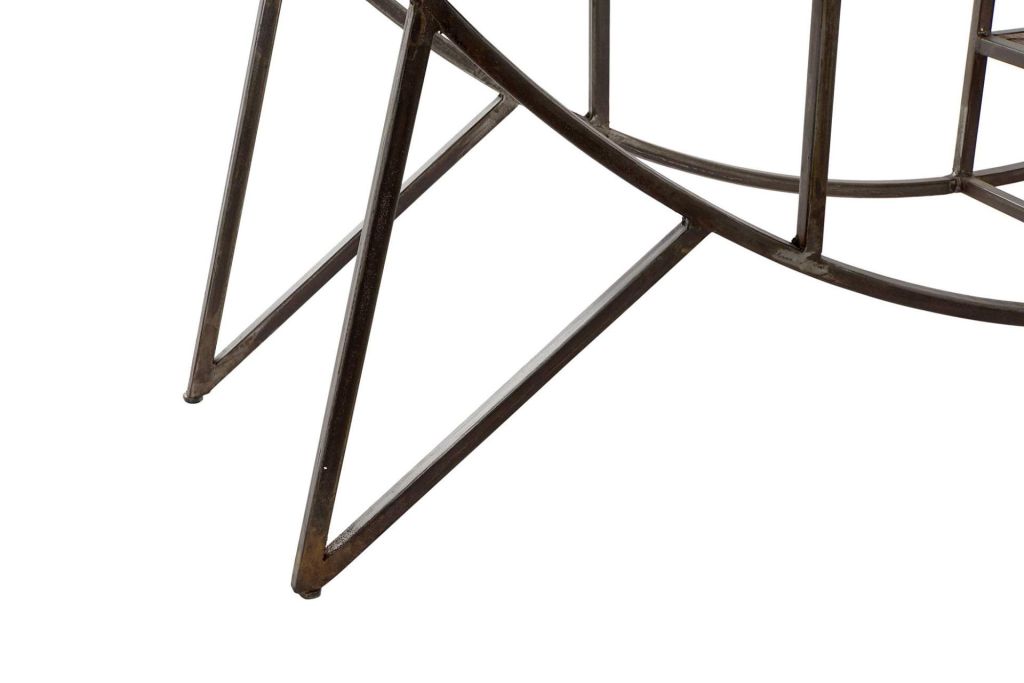 ETAGERE METAL RONDE ET BOIS D'ACACIA 175 X 36 X 183 CM - Photo N°5