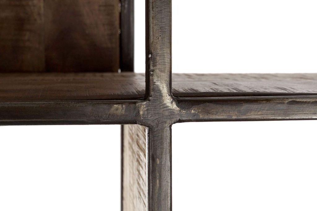 ETAGERE METAL RONDE ET BOIS D'ACACIA 175 X 36 X 183 CM - Photo N°6