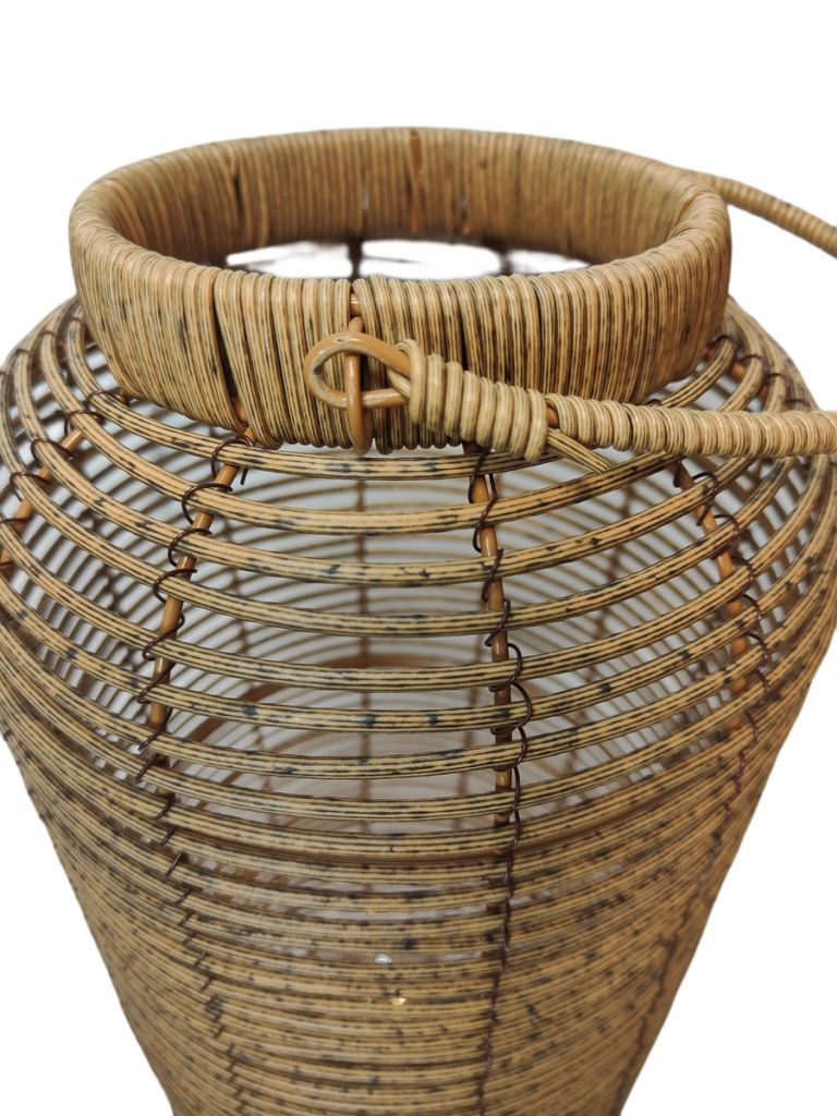 LANTERNE EN RESINE COULEUR NATUREL AMPOULE LED 23 X 49 X 23 CM - Photo N°3