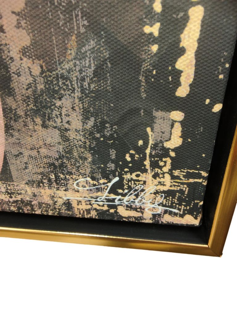 PEINTURE DE FEMME DOS NU TATOUE COIFFE DE FLEURS 80 X 120  CM - Photo N°3